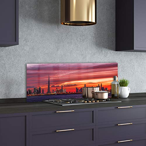 Splashback guard 125x50cm en verre trempé design architecture