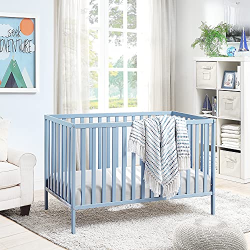 Suite Bebe Palmer 3 in 1 Convertible Baby Crib, Baby Blue