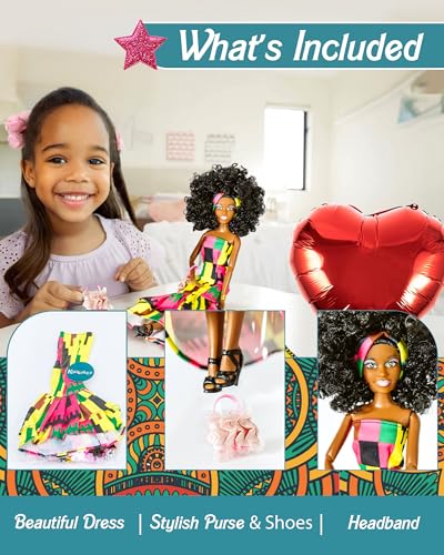 Maribel muñeca negra de 12.5 pulgadas con articulaciones móviles miniatura 5