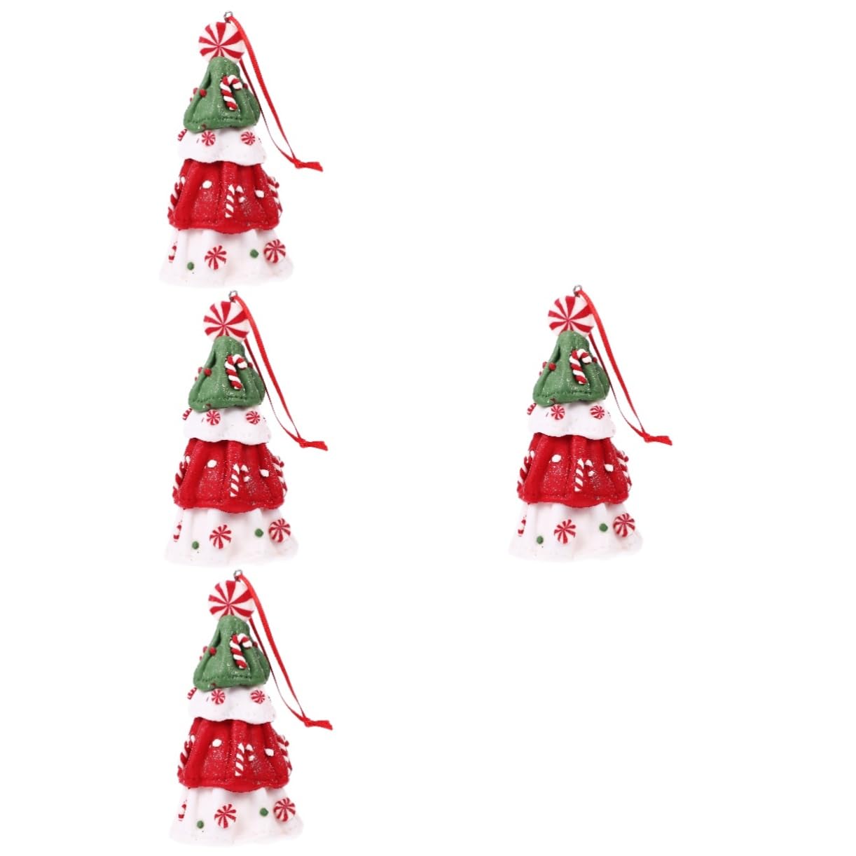 PRETYZOOM 4 Pz Ornamenti per l'albero di Natale ornamenti natalizi in argilla Decorazioni da appendere all'albero di Natale Decorazioni natalizie pendenti natalizi arredamento Decori sospesi