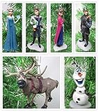 Disney Frozen Christmas Tree Ornament Set Featuring Anna, Elsa, Kristoff, Olaf the Snowman and Winter Ornament, Ornaments Average 2