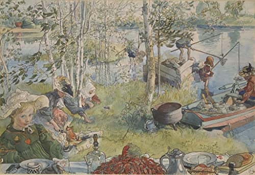 Reproducción de lienzo Pesca de cangrejos de Carl Larsson para Regalo