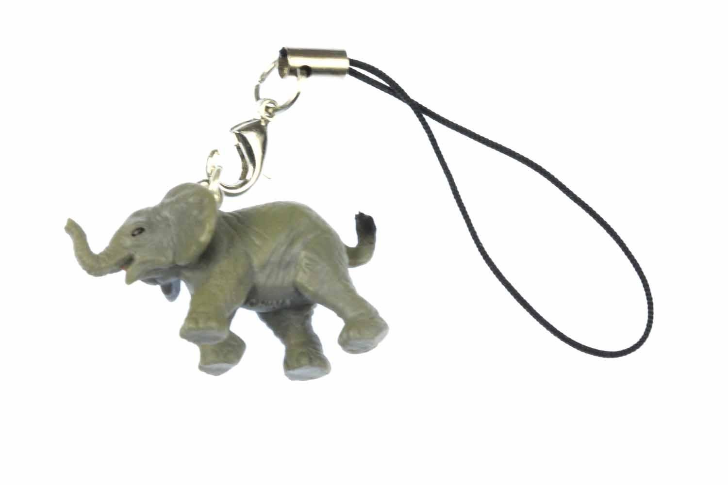 Miniblings Elephant Mobile Cell Phone Charm Pendant Big 5 Africa Gray 2Cm Micro