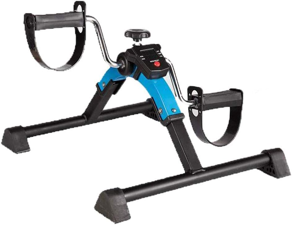 JIQHOHX Folding Mini LCD Exercise Bike - Portable with Adjustable Resistance