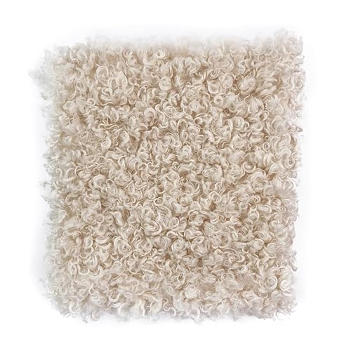 Tissu peau d'agneau synthétique épais couleur beige pour haute couture