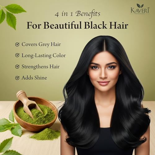 Kaveri Professional Herbi Natural Black Henna Hair Color 10Gm miniatura 7
