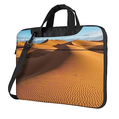 Sac bandoulière imperméable ordinateur portable 14 pouces sacoche PC noir Sahara
