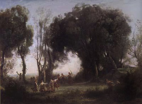 Une matinee,Jean Baptiste Camille Corot,50x40cm