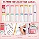 1x1 Lernen Poster und 1x1 Lernkarten Kinder mit 2 Löschbaren Stiften, Einmaleins Trainer für Kinder, Lernposter das Kleine Einmaleins Tabelle, Multiplikationstabelle Multiplikationskarten Mathematik