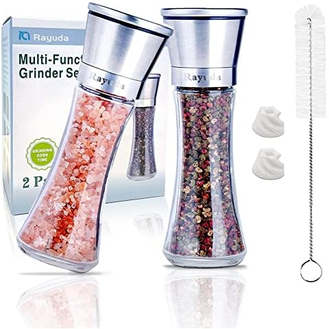Rayuda Edelstahl Salz und Pfeffermühle 2er Set Cover