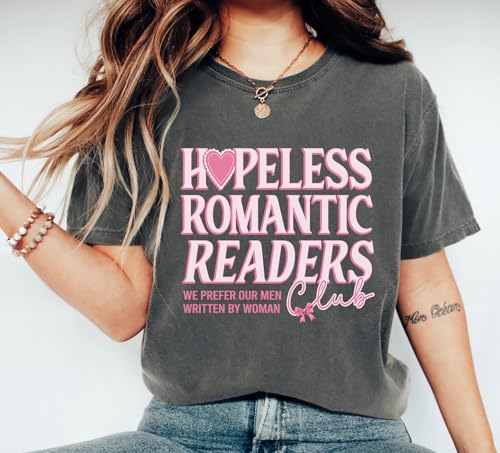 Munla Hopeless Romantic Readers Club Shirt - Romance Girlie Shirt, Romance Reader Book Club T-Shirt3