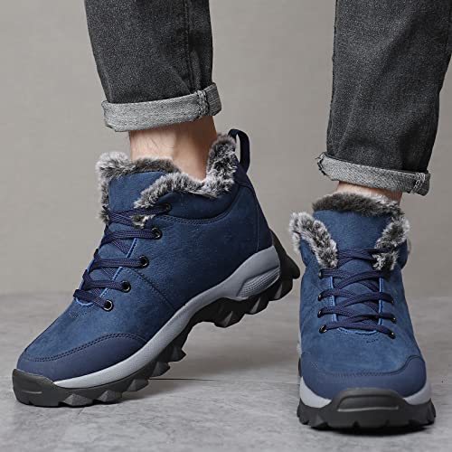 Image of SNEKARMIN Men Snow Boots Outdoor Shoes For Male Thick Sole Sneakers for Men Winter Shoes Botines Tenis Keep Warm Fluff Mens Ankle Boots