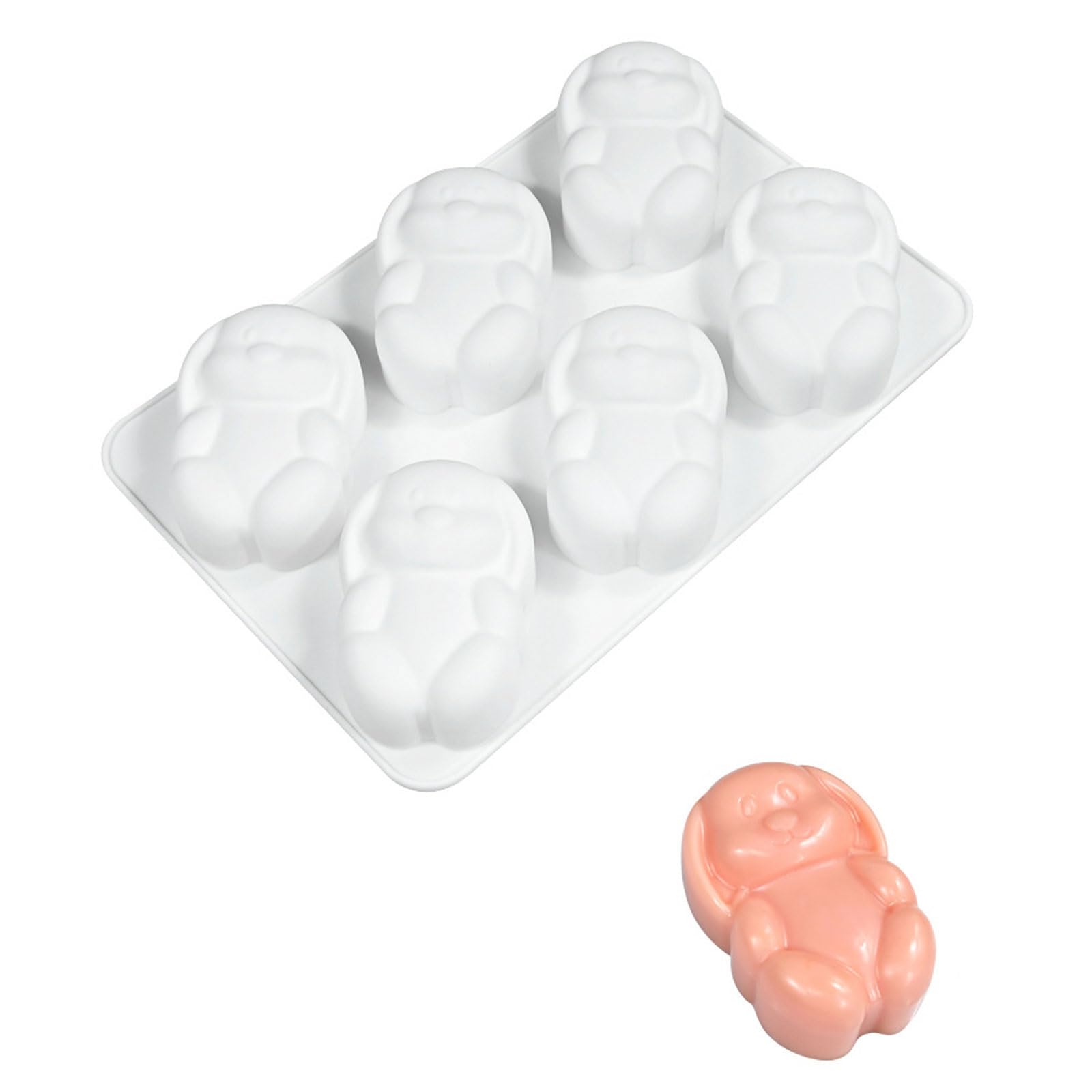 Shntig Creative Rabbits Shape Silicone Baking Cake Suitable for Muffins Cupcakes Chocolates Easy Cleaning Practical Safe Baking Equipment