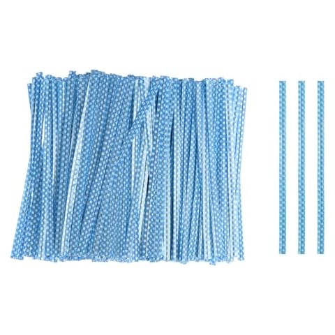 Sourcing Map 500pcs Light Blue Twist Ties Cover