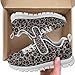 Watdotory Brown Leopard Running Shoes Boys Girls Sneakers Lightweight with Hook and Loops Hiking Single Buckle Comfortable Shoes