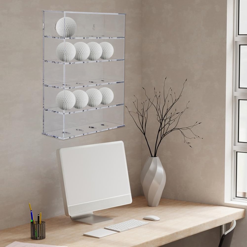 SUPERFINDINGS 1 Set Porte-balles de Golf montable Collection de balles de Golf Vitrine Acrylique Présentoir Transparent Présentoir Suspendu pour vitrine de Magasin