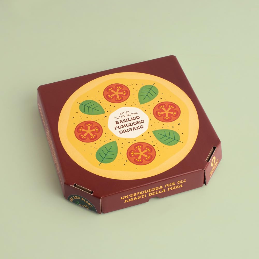 Kit Pizza Lovers | Coltiva Basilico, Pomodoro e Origano a Casa | Regalo Gourmet Original per Amanti della Cucina | Resetea