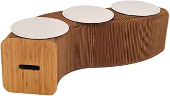 新品未使用　即発送★アコーディオン　スツール　ih paper バンブースツール 普段は収納にしたり、折り畳めるタイプも。アウトドアでも使える