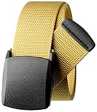[ノーボーダー] 軽量ナイロンベルト 38mm幅 [日本製] FABLT N38 ゴールド 100cm