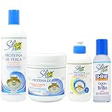 Silicon Mix Protieina De Perla Shampoo & Treatment 16oz & Leave-in 8oz & Polisher 4oz'Set'