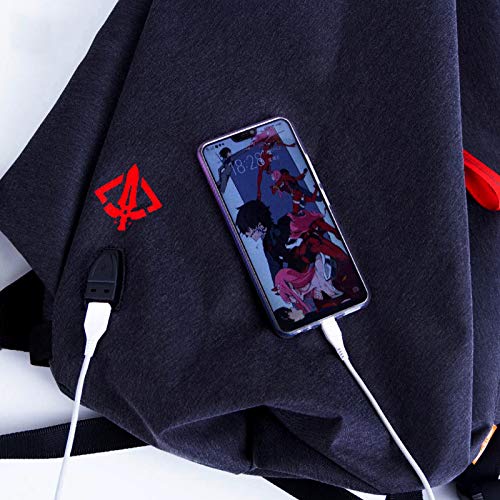 フェイト ステイナイト Fate Stay Night 吾王 Saber バックパック Usb充電 リュックサック ブラック ラップトップバッグ 男女兼用 二次元 アニメ周辺 プレゼント バックパック リュック専門比較サイト Baglog