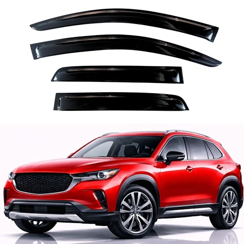 Image of KPY Rain Guards Fit for 2023-2026 Mazda CX-50, Out-Channel Window Visors Vent Wind Deflectors 4PC, Car Accessories for 23-26 Mazda CX50