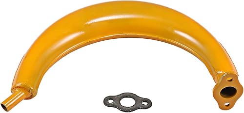 Miniatura 7 de HGC Silenciador de media luna de 1.575 in Silenciador de escape negro para 49cc 60cc 66cc 80cc motor motor de 2 tiempos bicicleta motorizada