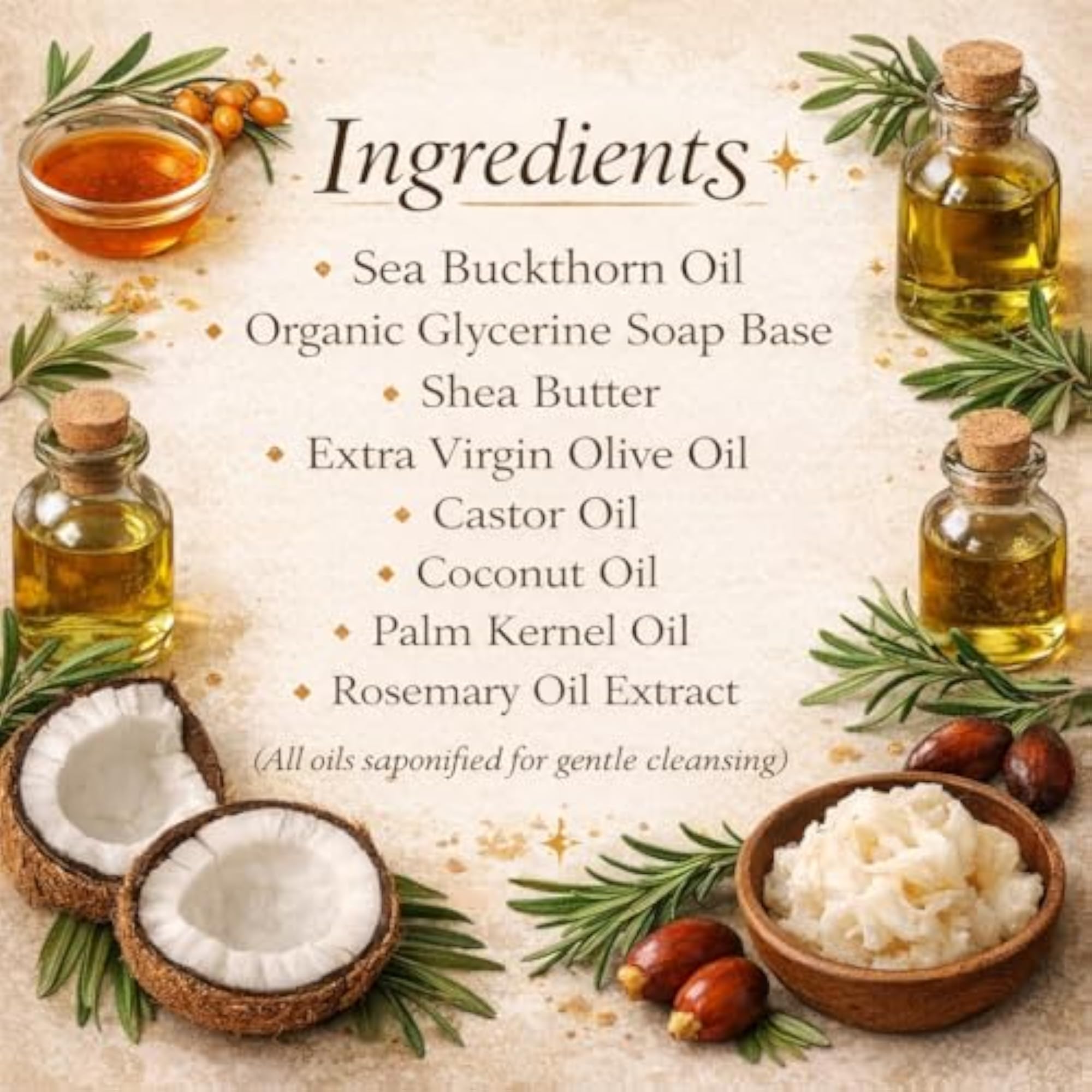 Organic Sea Buckthorn Healing Soap, Rejuvenating Handmade Bar