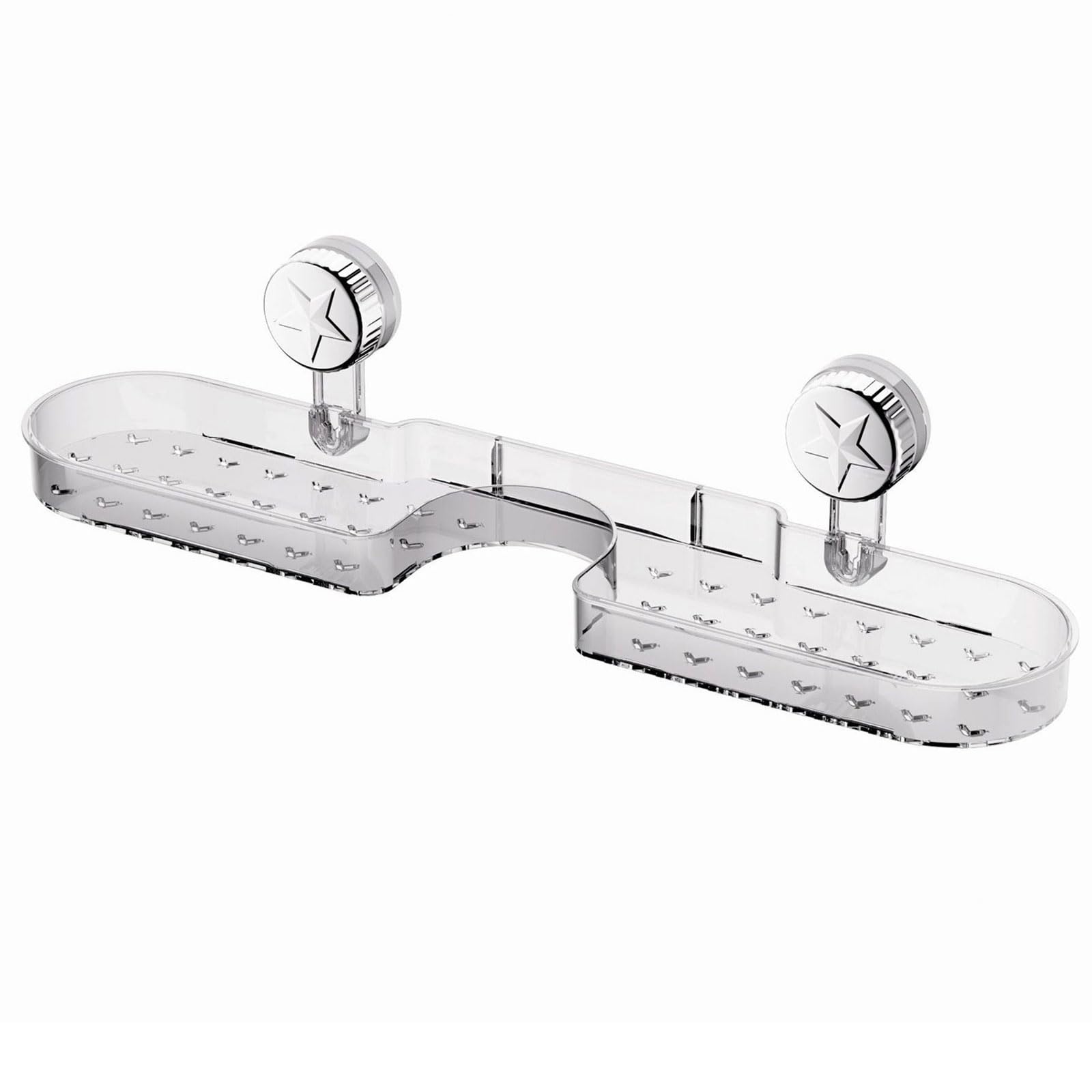 XuQiZZpp Shower Caddys Wall Mounted Organizers Bathroom Shelves, Not Drilling Bathroom Shelves with Suction Cup Kitchen Spices Racks