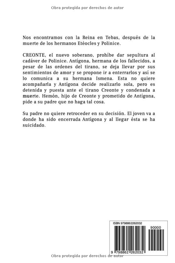 Vista 2 de Antígona Texto de Tragedias Clásico Griego de Sófocles, estudios y ensayos literarios teatrales (Spanish Edition)