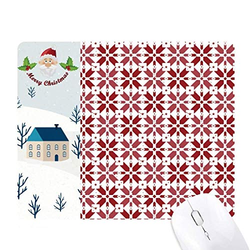 Cadeau de Noël maison : tapis de souris avec schéma de décoration blanc et rouge