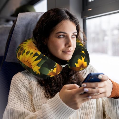 Almohada de Viaje con Relleno de Poliéster y Diseño Negro miniatura 6