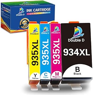 DOUBLE D 934XL 935XL Ink Cartridges Replacement for 934XL 935XL 934 935 Ink,Work for Officejet Pro 6230 6830 6835, Officejet 6220 6812 6815 6820 (1BK 1C 1M 1Y) 4 Pack