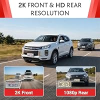 Thinkware Q200 PRO Dashcam QHD 1440p Front & 1080p HD Rear Car Camera with GPS Mount - Built-in Wi-Fi, Android/iOS App - Includes Hardwire Lead for Battery Safe Parking Mode & 64GB SD Card – Ansicht 3