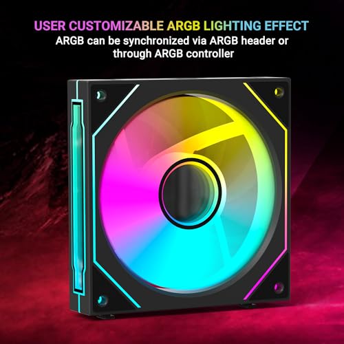 Image of Ant Esports StackerFlow 3-In-1 120mm ARGB Stackable Case Fan with Wire-Free Daisy Chain - Black