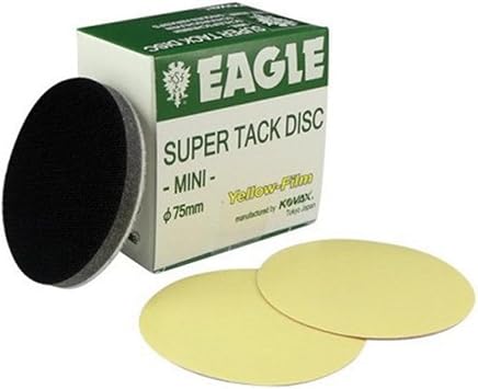 Eagle Abrasives EAG7301500 3 in. Kovax Film Super-Tack Attachment Abrasive Disc 1500 Grit - Yellow