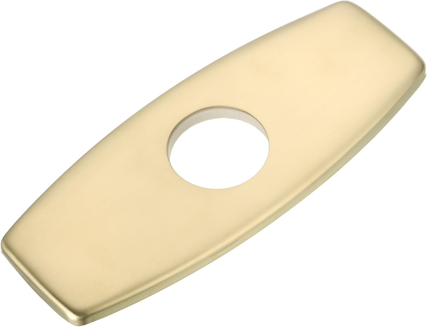 uxcell 6 Inch Hole Cover Deck Plate Escutcheon, Stainless Steel Sink Cover Plate for Bathroom or Kitchen Sink Faucet, Round Brushed Gold