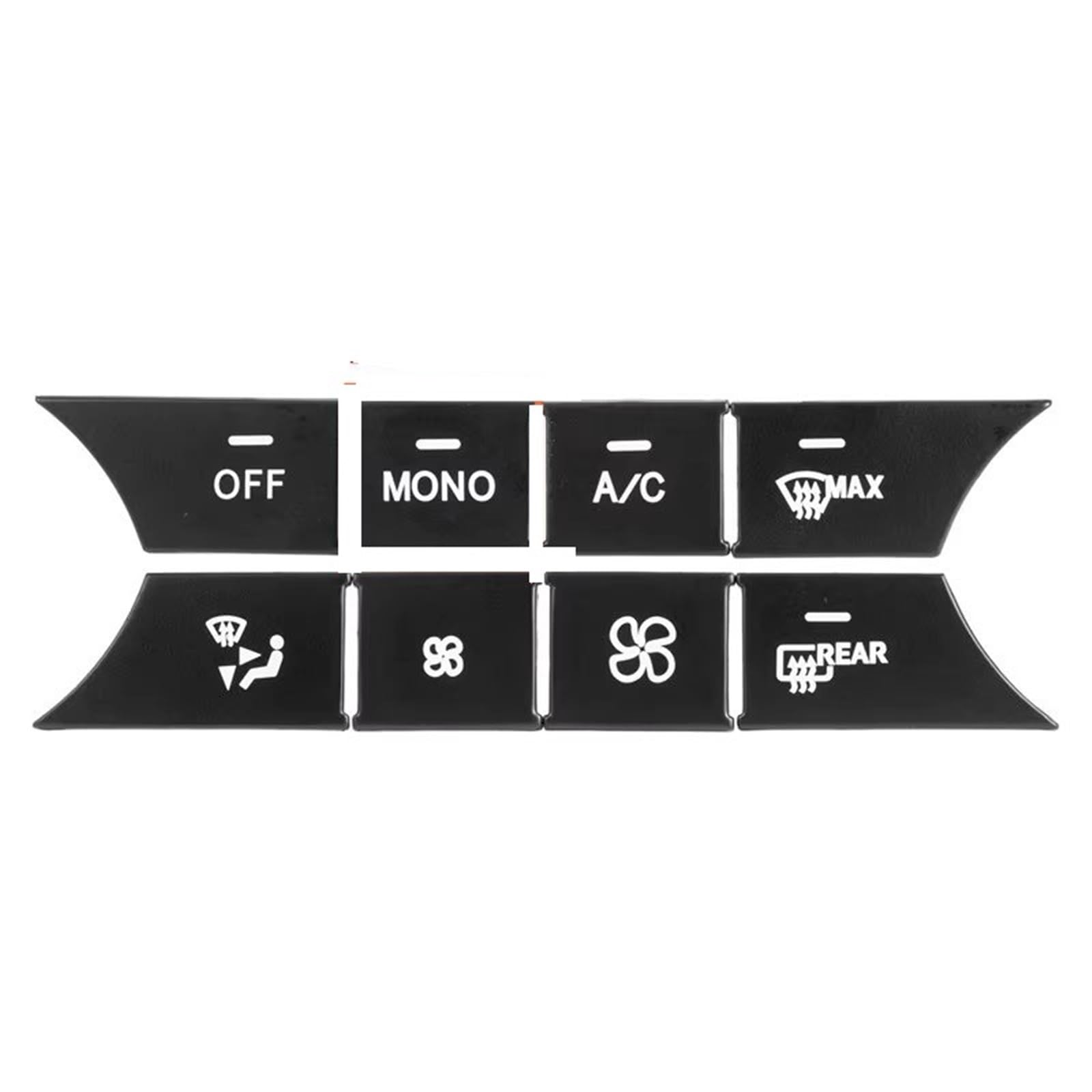 Decorative Stickers Compatible with Benz C E CLS GLK Class W204 W212 Car Center Console Air Conditioning Volume Buttons Sticker Cover(Black Mono)