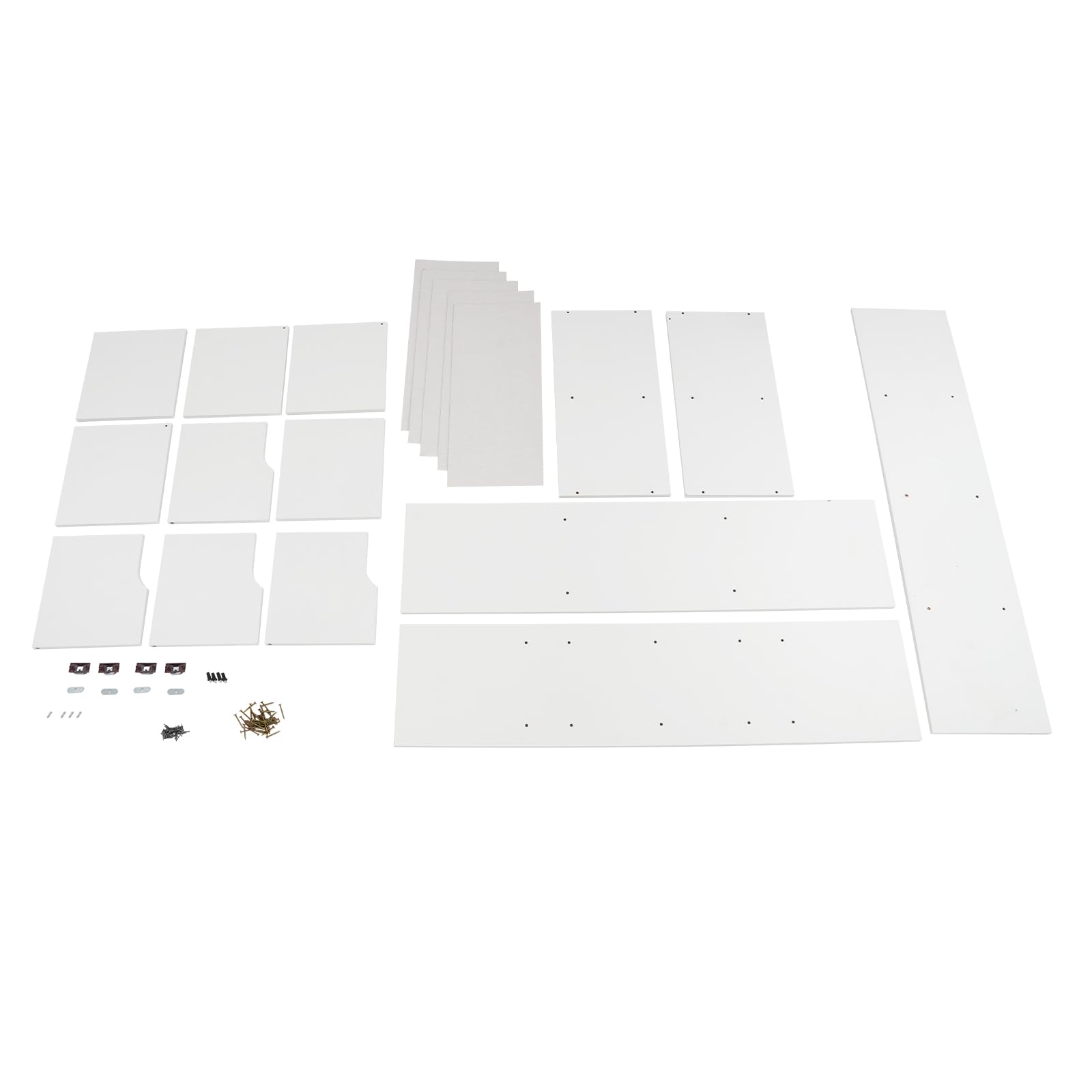 Armadio a Colonna Bianco Stretto 50x24x105 cm 7 Scompartimenti per Conservazione Soggiorno Camera da Letto