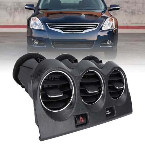 Aramox for Altima 2007-2012 Center Dash AC Vent Outlet Panel with Emergency Switch Replaces E771 5111E100 L32 4th Gen