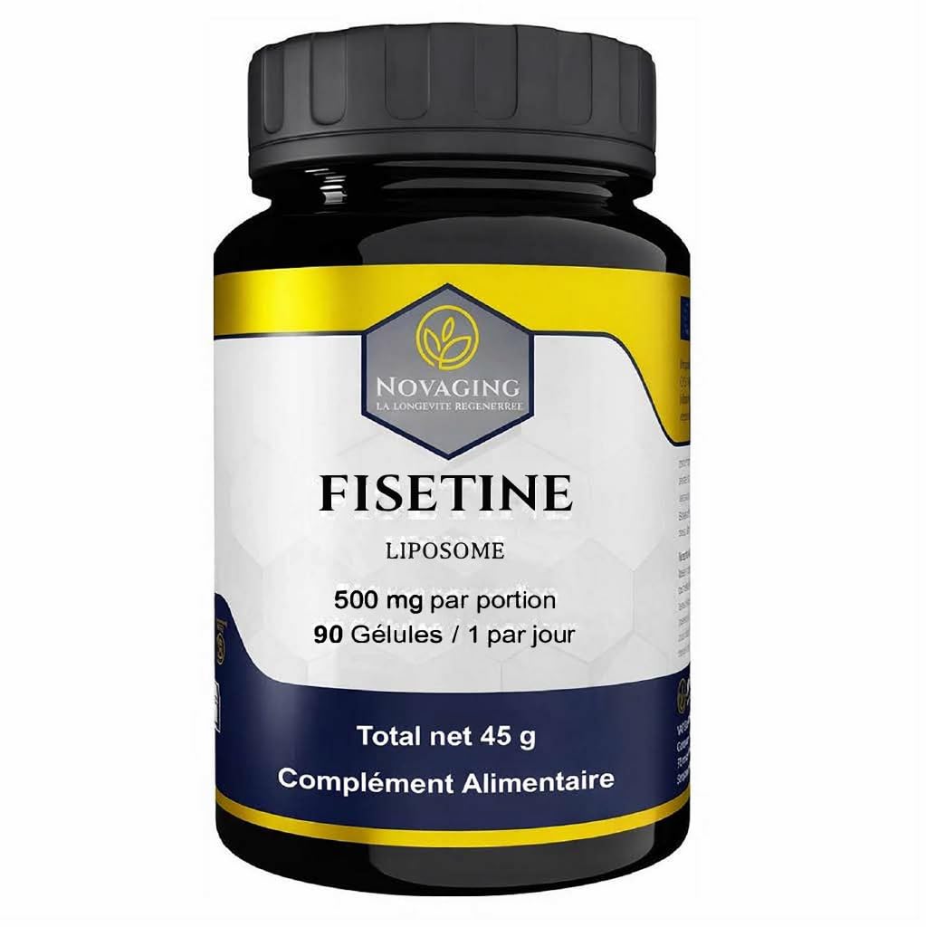 Fisetine Liposomale 500 mg 90 Gélules Vegan, 3 mois. | NovAging© Bio-disponibilité maximale. Anti-âge. flavonoïde naturel. Précisément dosé. Testé sans OGM ni allergènes.
