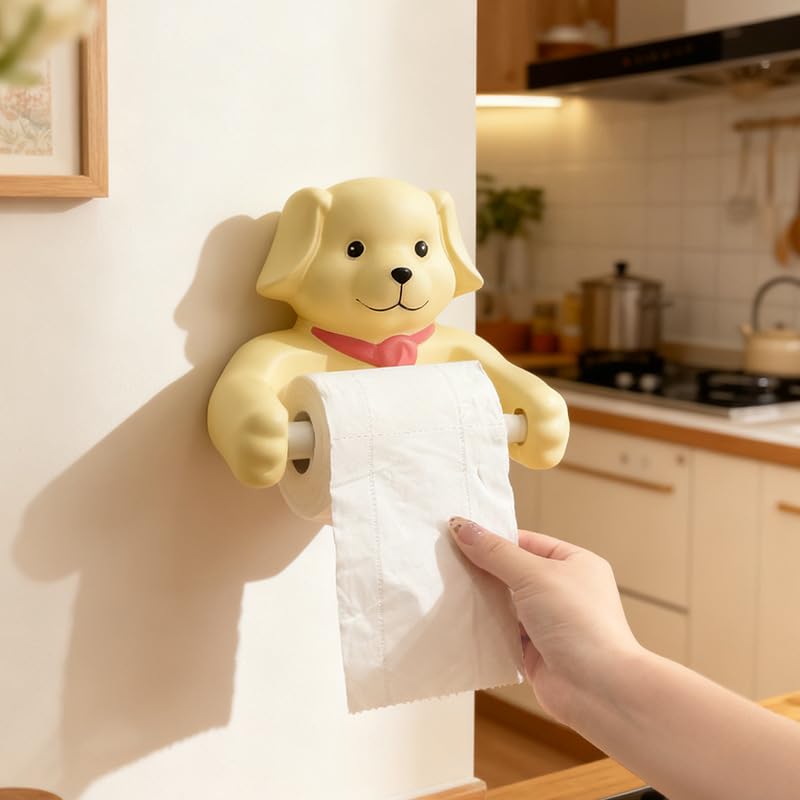 Soporte para rollo de papel higiénico de perro para ahorrar espacio 7