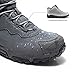 NORTIV 8 Men's Waterproof Hiking Boots, Lightweight Tactical Boots for Men, Mid Ankle Men's Hiking Boots for Trekking Trails, Outdoor Adventures Hiking,Size 11,Grey,JS19001M