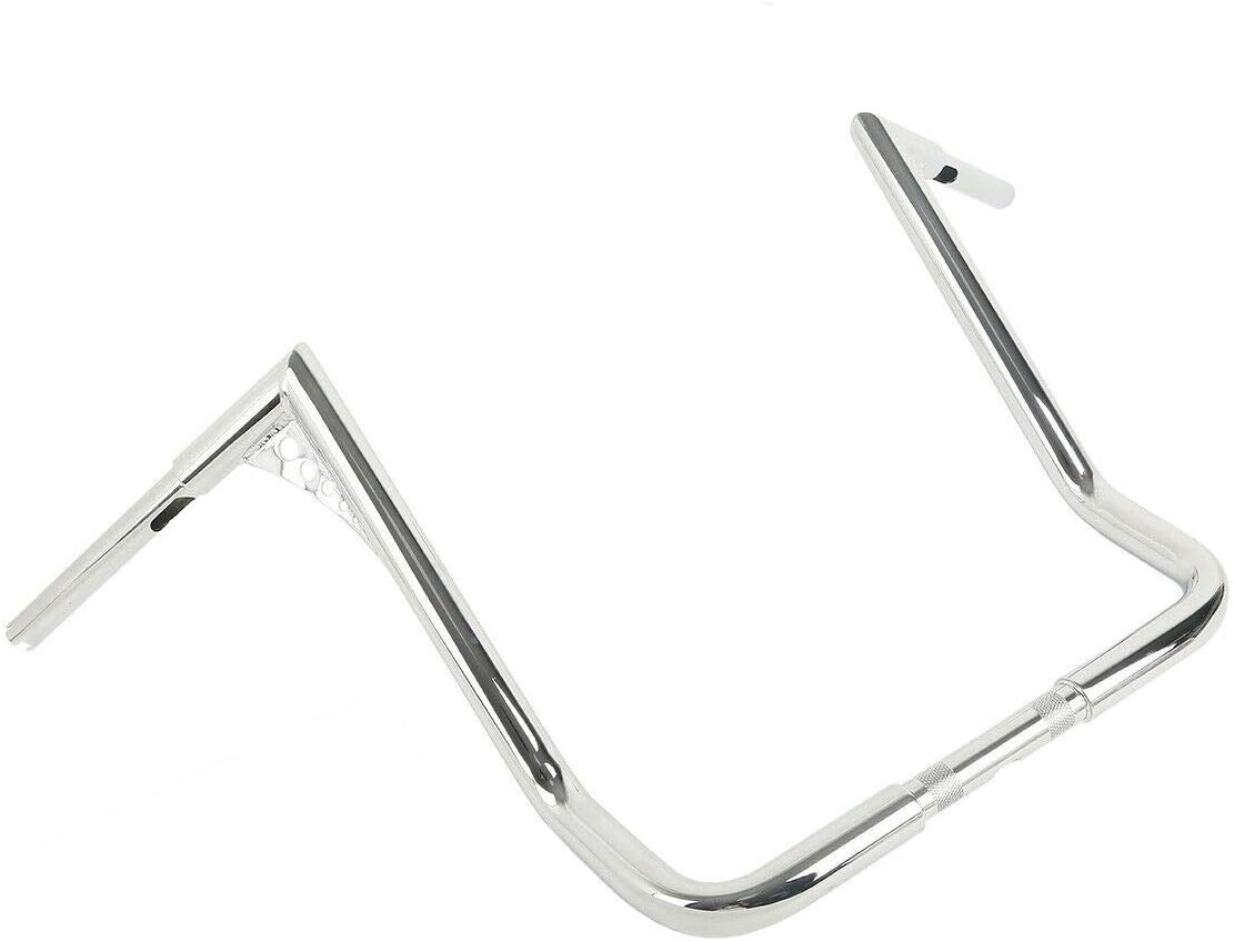 Green-L Chrome 18" Rise 1.25" Ape Hanger Handlebar Fit for Harley Touring Baggers FLHT Dressers FLHTC 1982-Up