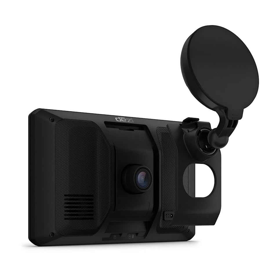Image of Garmin Dezl Cam OTR725 GPS Truck Navigator with Dash Cam 7 inch Display Touchscreen, Commercial GPS Navigation for Semi-Truck Driver Bundle with 32GB SD Memory Card + LCD Cleaning Kit + More Accessories