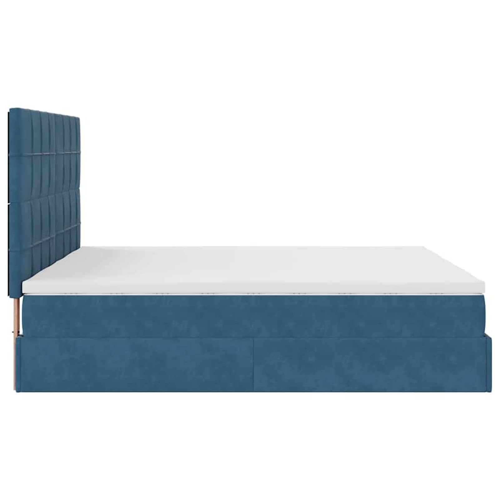 Gecheer Cama Otomana con Almacenamiento y Colchón de Resortes Enfundados, Tela de Terciopelo, Luces LED, para Dormitorio y Descanso