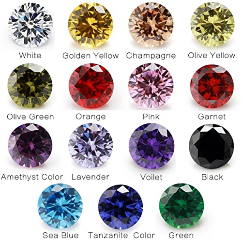 GROWWISH 100pcs 1mm 1.5mm 2mm (0.8~2.5mm) AAAAA Rond Blanc, Jaune Doré, Voilet, Olive, Vert, Noir, Rose Zircone Cubique Pierre Lâche-Grenat, 1.5mm 100pcs – vue 2