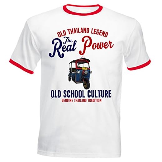 TEESANDENGINES TUK TUK Thai Taxi Thailand röd ringer t-shirt storlek medium