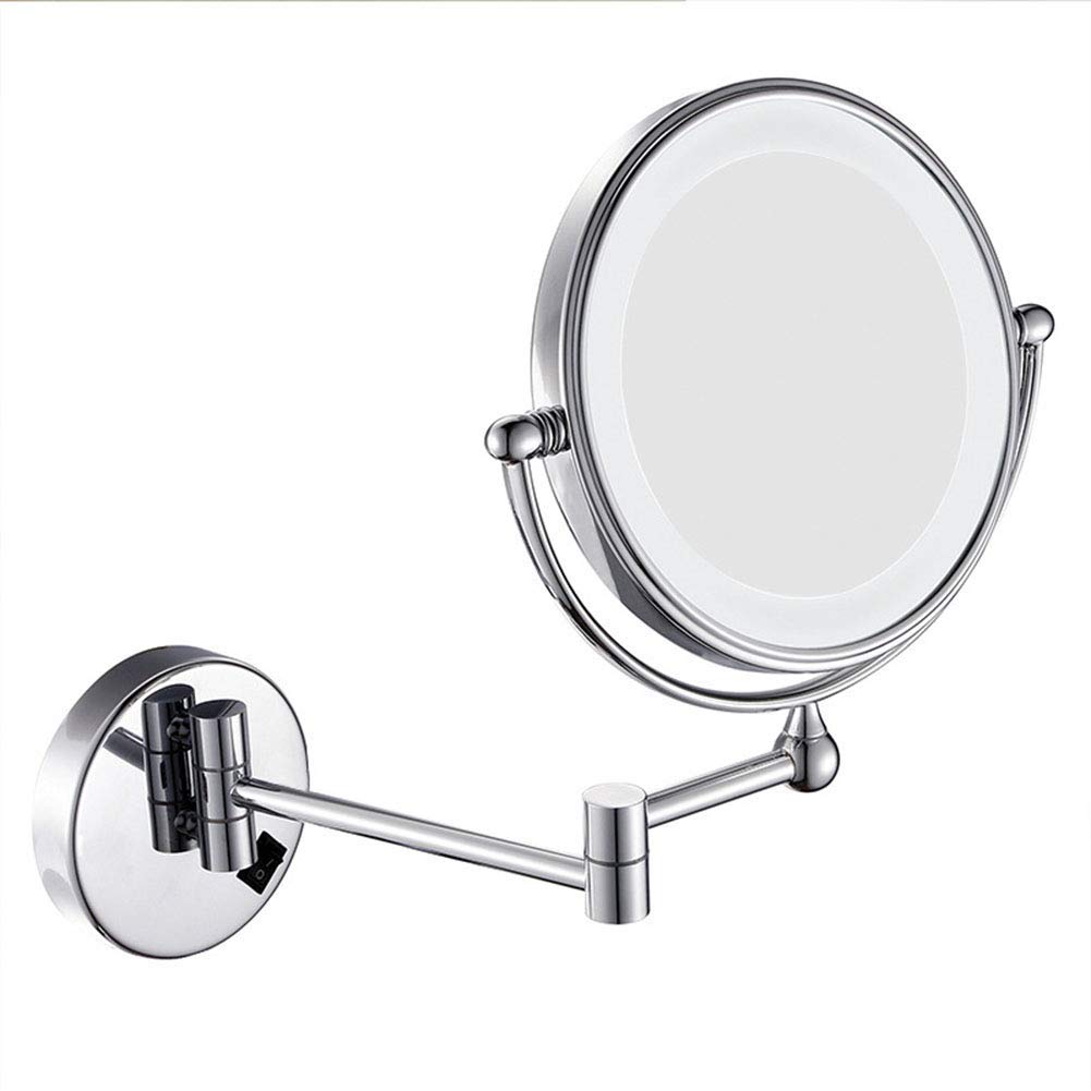 Miroir mural sans perçage grossissant 5X pour éviter de trouer le mur