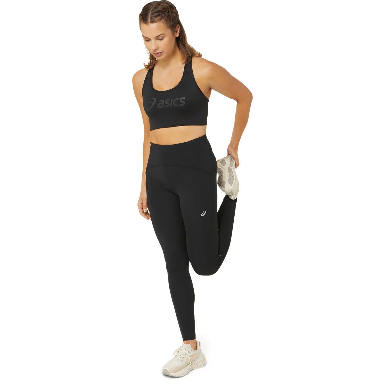 ASICS Damen Road High Waist Tight Laufbekleidung Lauftight Performance Black - Schwarz L
